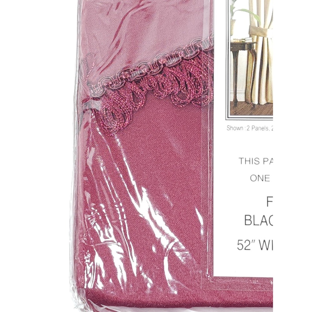 VTG Burlington Energy Saving Blackout Drapery Panels 5 Piece Burgundy 52"x84" - Picture 5 of 11
